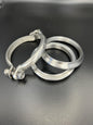 76mm V-band kit with mild steel flanges and split stainless steel clamp