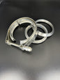 76mm V-band kit with mild steel flanges and standard stainless steel clamp